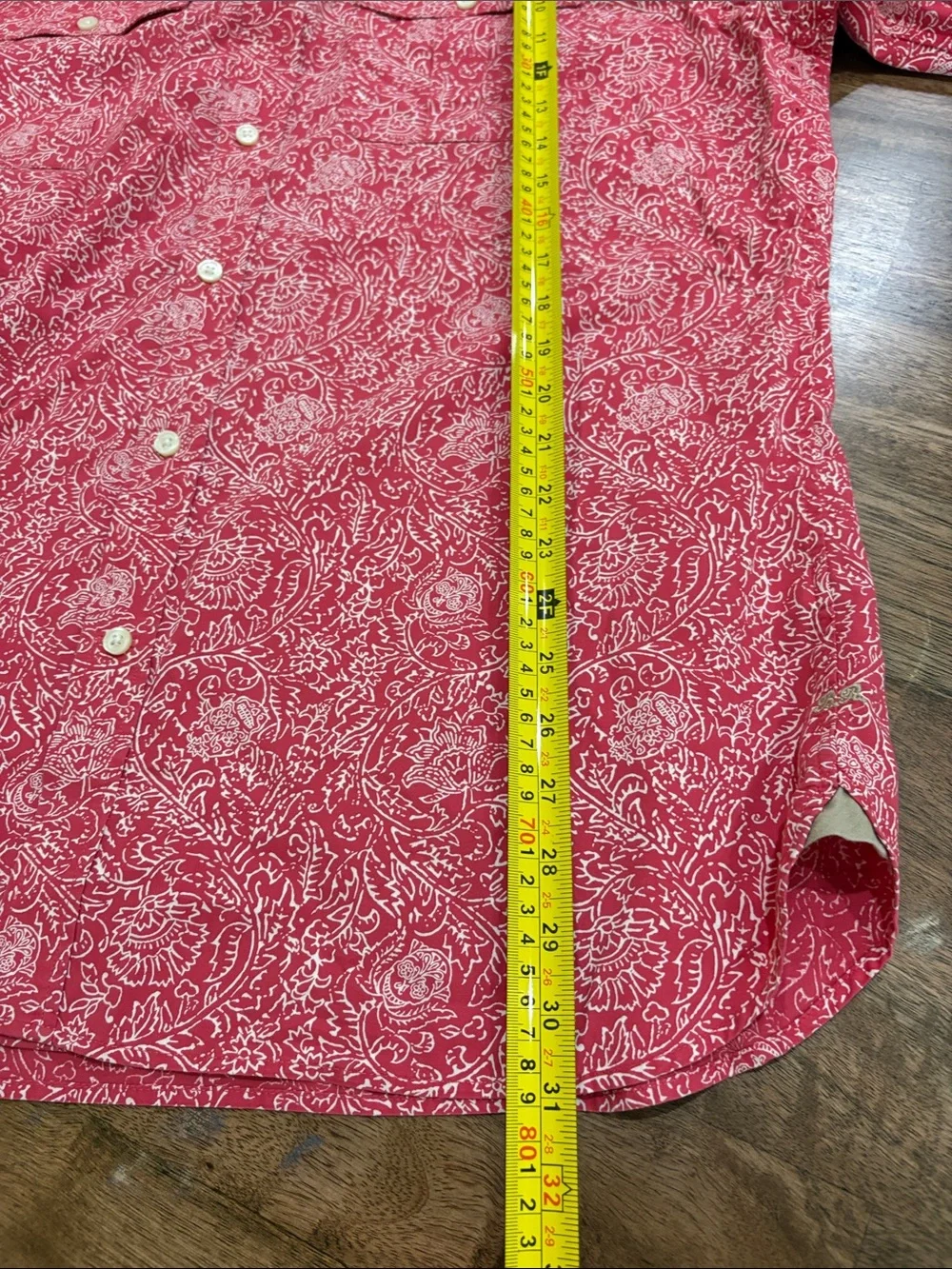 Men's Banana Republic Heritage Button Up Shirt XL Red & white tailored slim fit